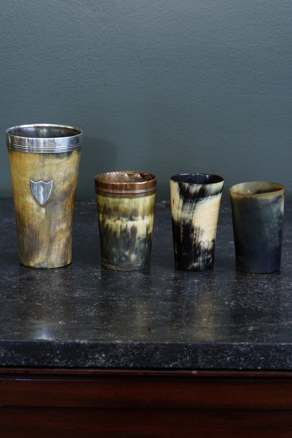 Antique English Horn Tumbler, Ca. 1890 secondary view