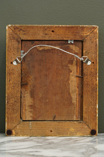 Antique European Cavalier Cabinet Oil Painting