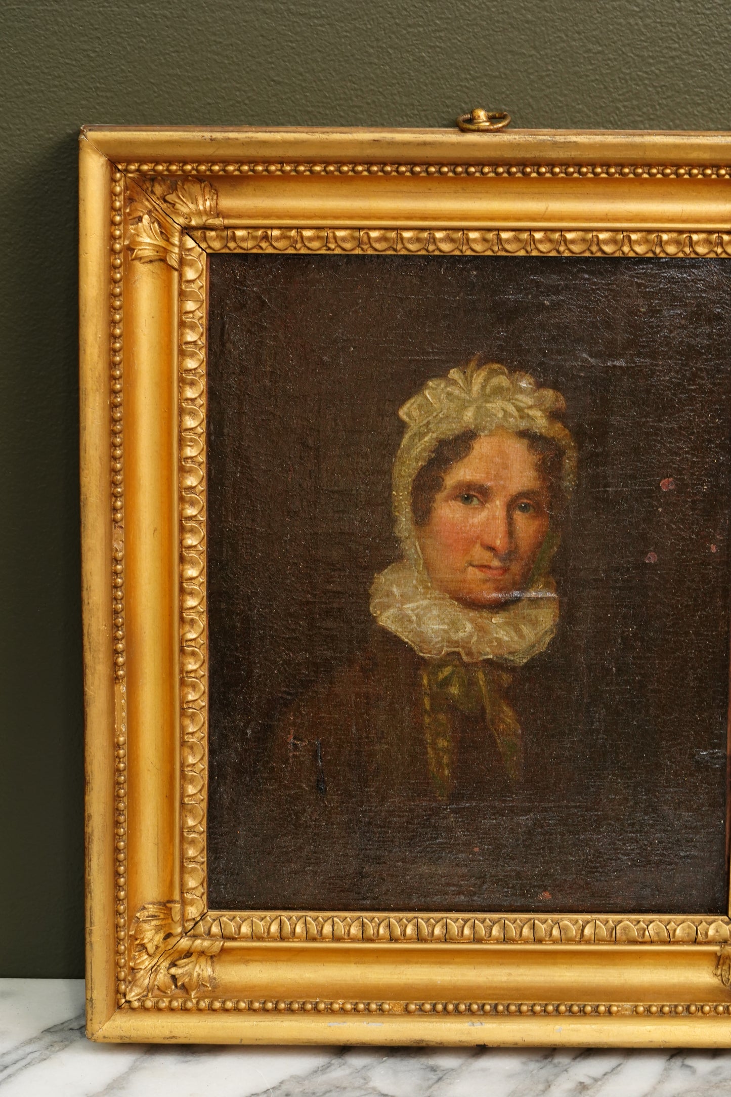 British Portrait of Caroline Gilde Hammond, Oil on Canvas, Circa 1795 to 1835