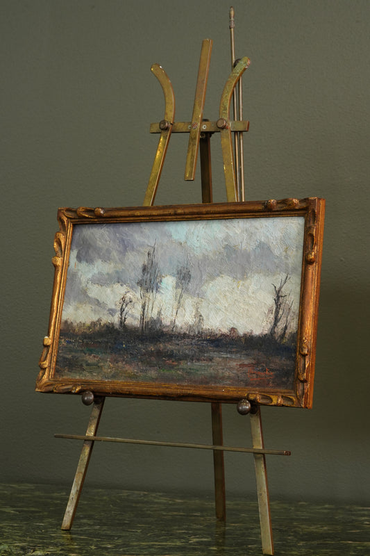 Belgian Landscape Oil Painting, Signed