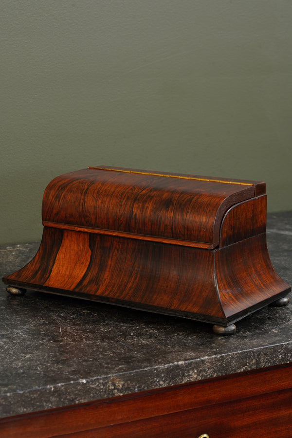 Antique Rosewood Sarcophagus Tea Caddy secondary view