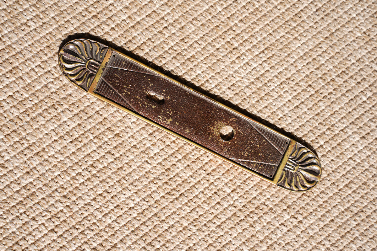 Antique Cast Brass Door Back Plate with Keyhole