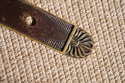 Antique Cast Brass Door Back Plate with Keyhole