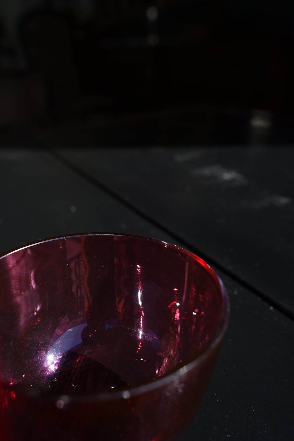 Antique English Silverplate Cranberry Glass Basket