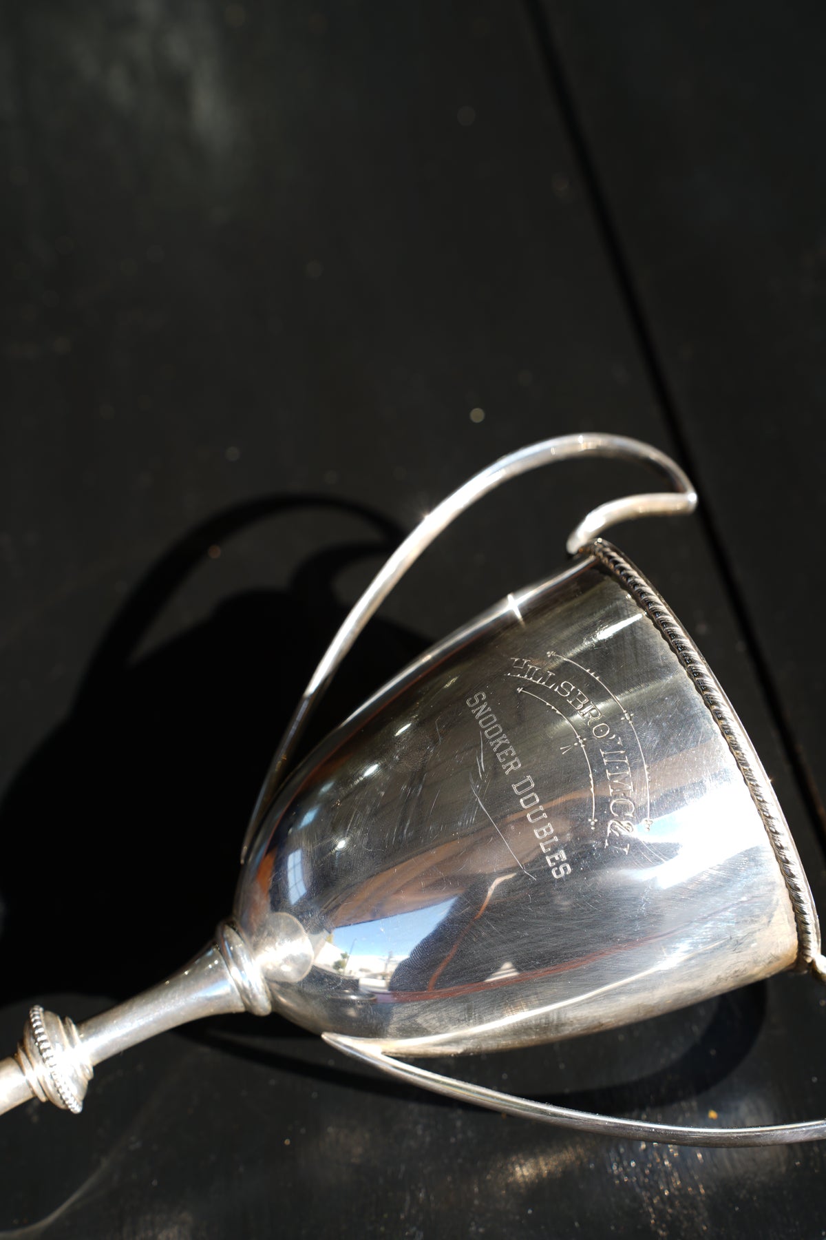 Vintage Neoclassical Style Silver Plate Snooker Trophy Cup