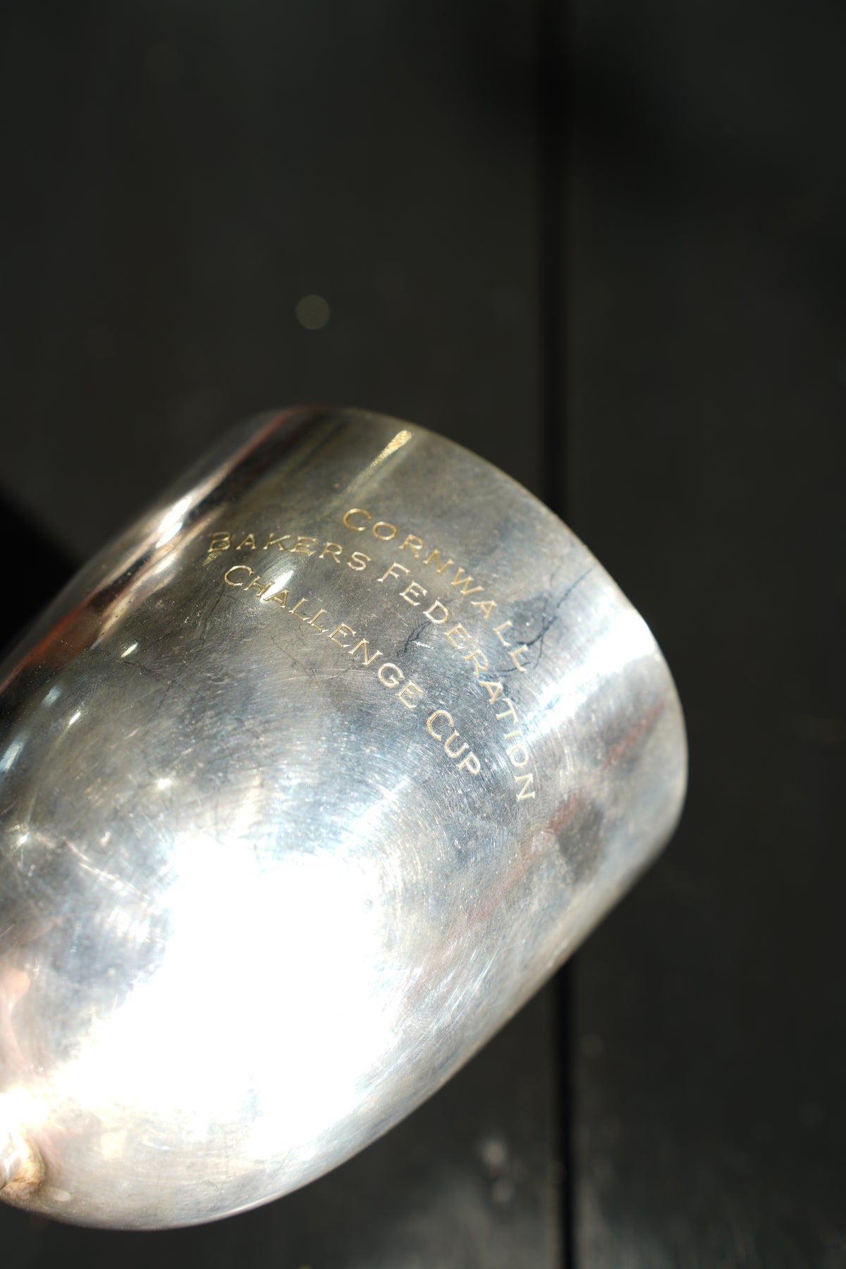 Vintage Silverplate Trophy Cup, Cornwall Bakers Federation Challenge Cup