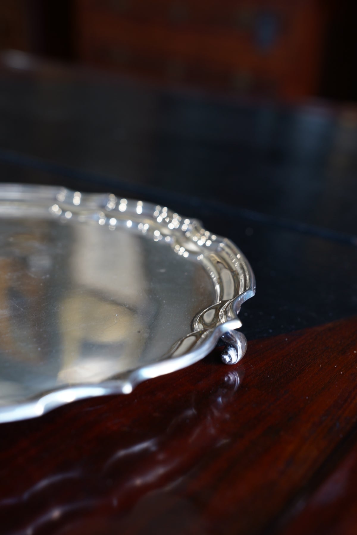 Antique Georgian Style Silverplate Serving Tray