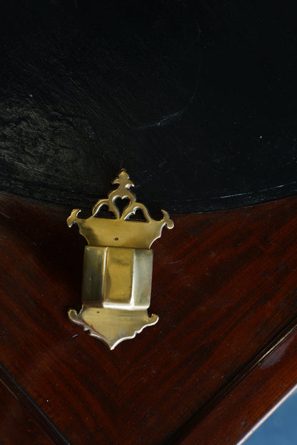 Antique Brass Wall Match Holder with Striker