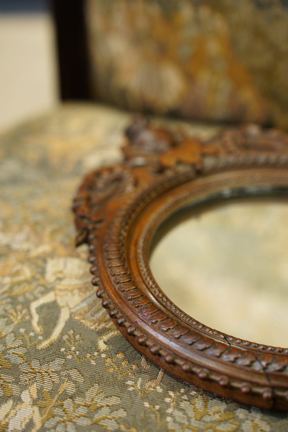 Antique Louis XVI Style Carved Wood Mirror - Pair