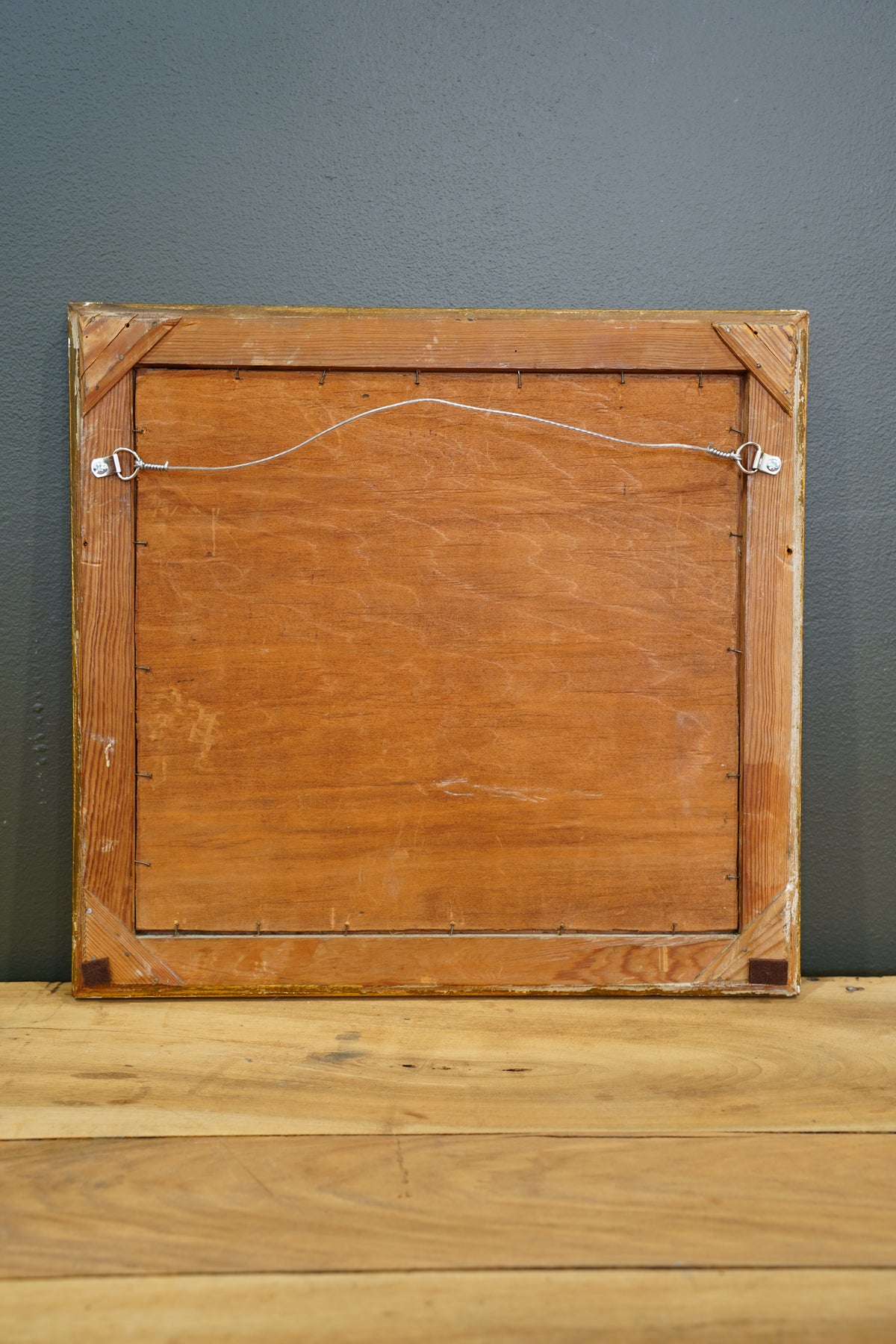 20th Century Monogrammed Interior Oil Painting
