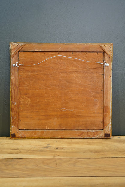 20th Century Monogrammed Interior Oil Painting