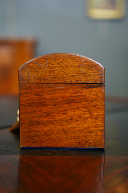 Antique Victorian Parquetry Domed Wooden Box