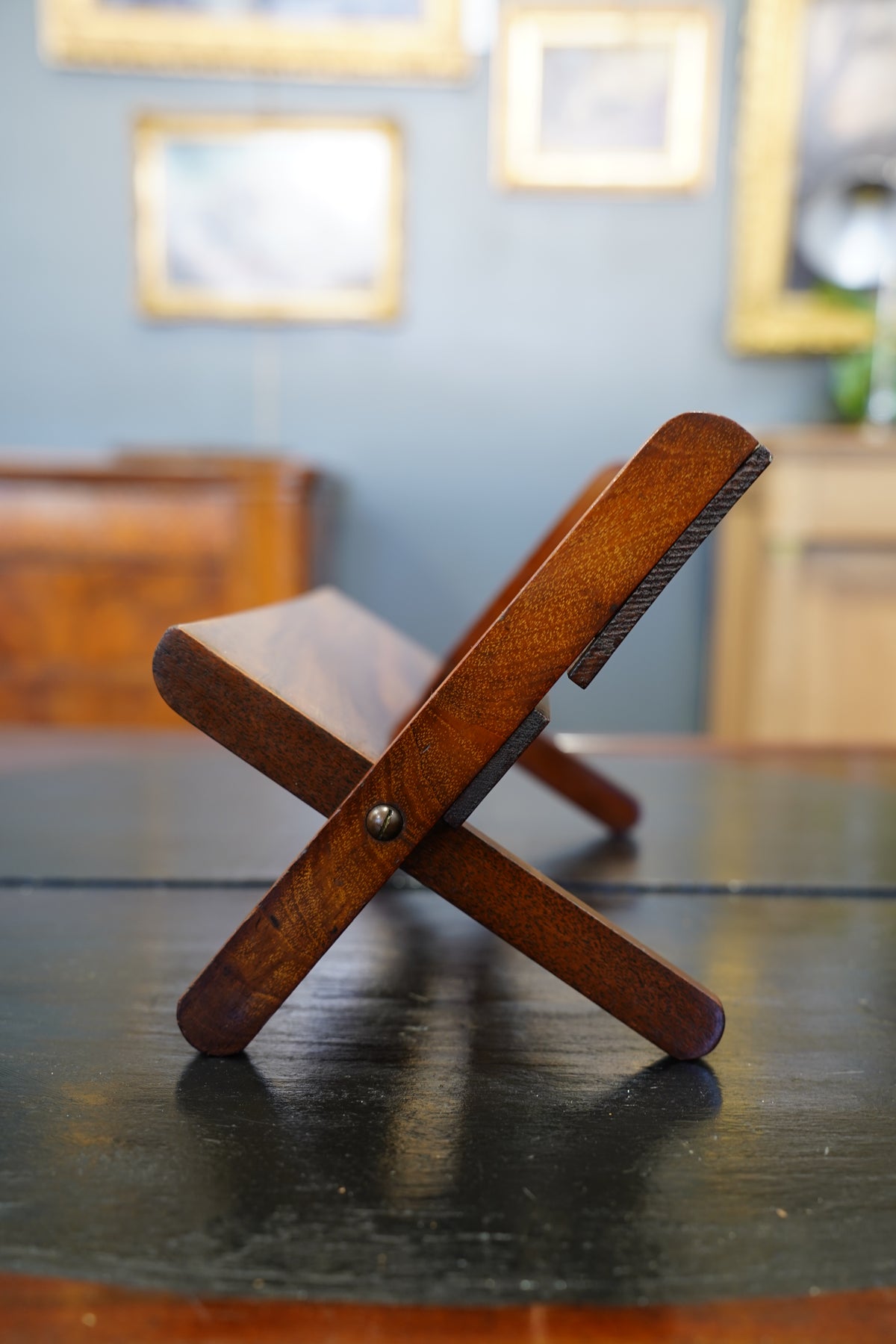 Antique Edwardian Oak Folding Book Stand