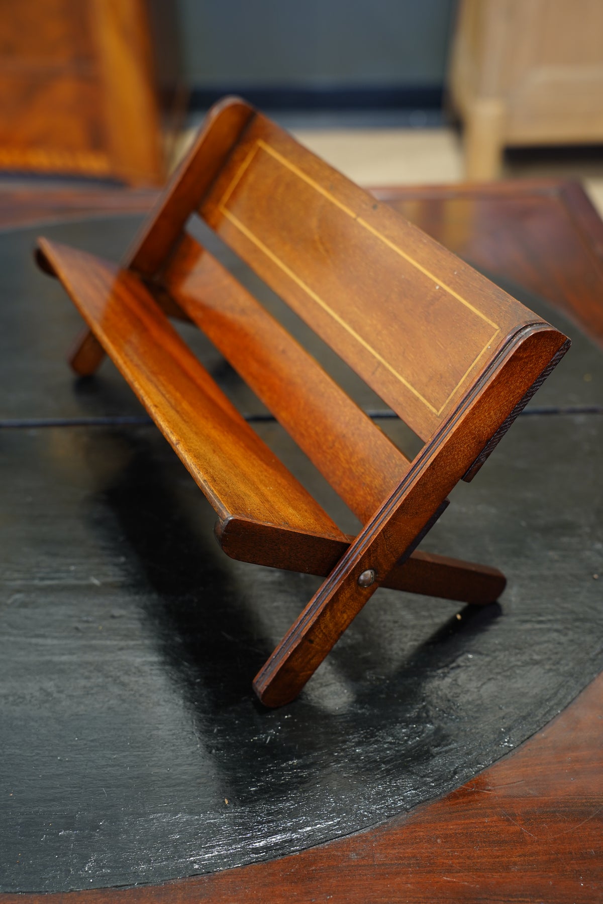 Antique Edwardian Oak Folding Book Stand