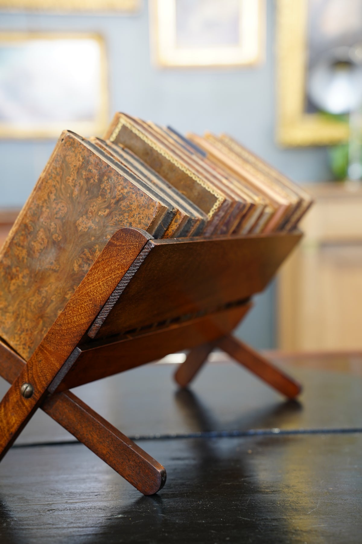 Antique Edwardian Oak Folding Book Stand