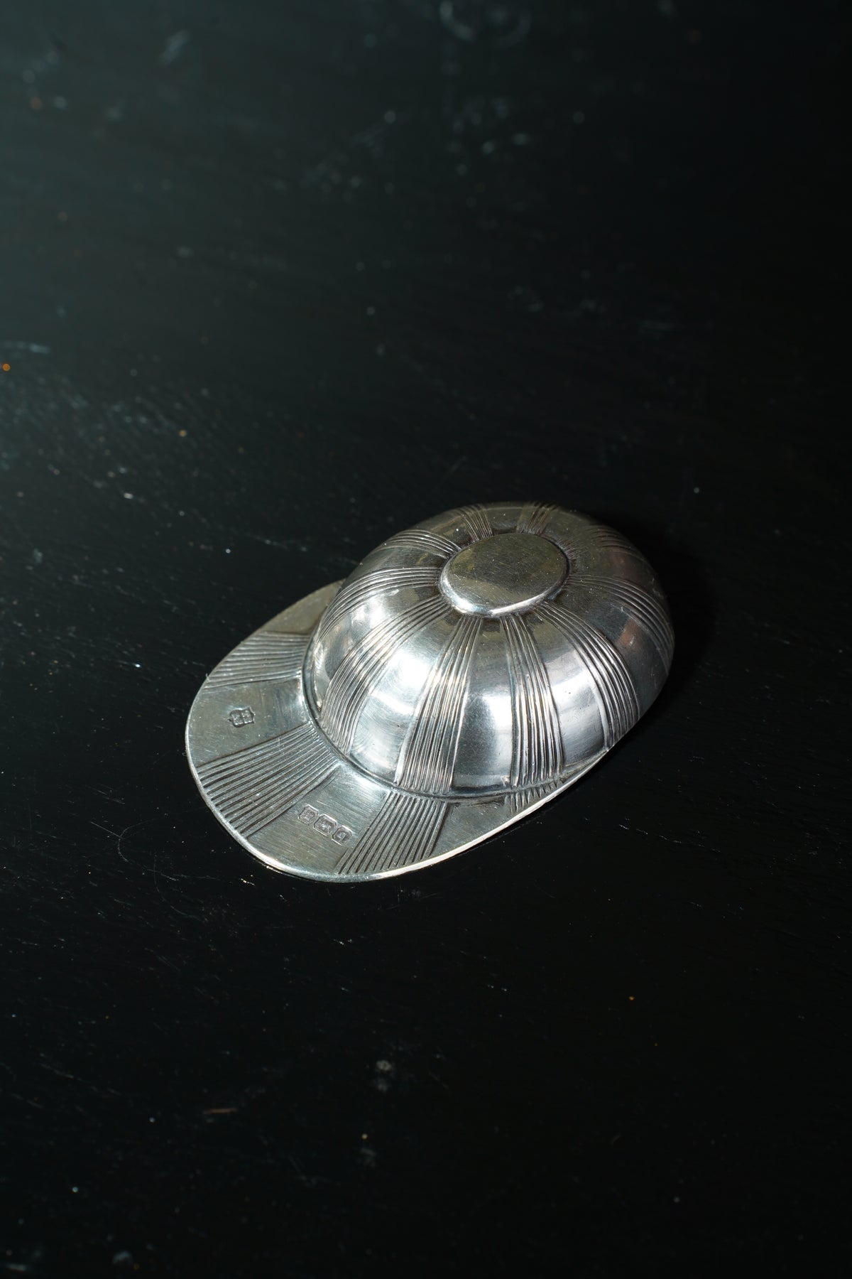 Vintage English Sterling Jockey Cap Caddy Spoon