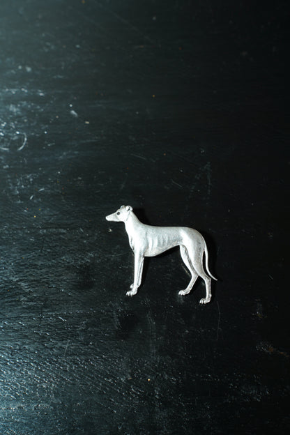 Antique English Sterling Silver Greyhound Brooch
