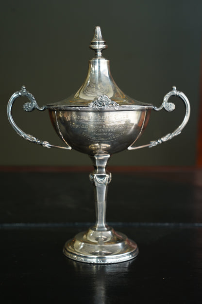 Vintage Adam Style Silver Plate Yacht Club Trophy Cup