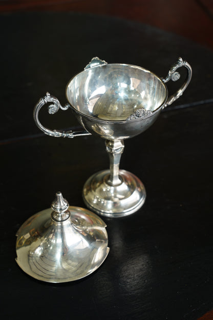 Vintage Adam Style Silver Plate Yacht Club Trophy Cup