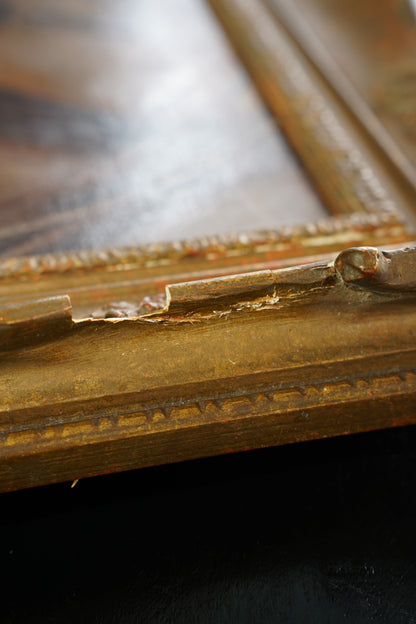 Antique Horse Head Oil Painting in Gilt Frame, Circa 1910