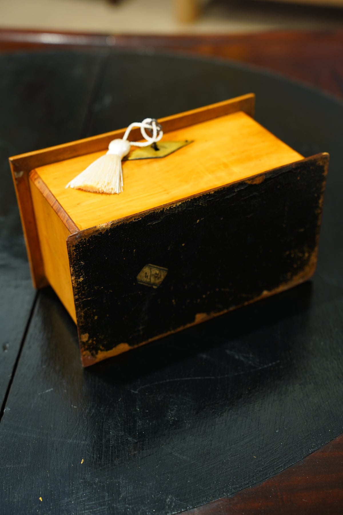 Antique English Satinwood Letter Box, Country House