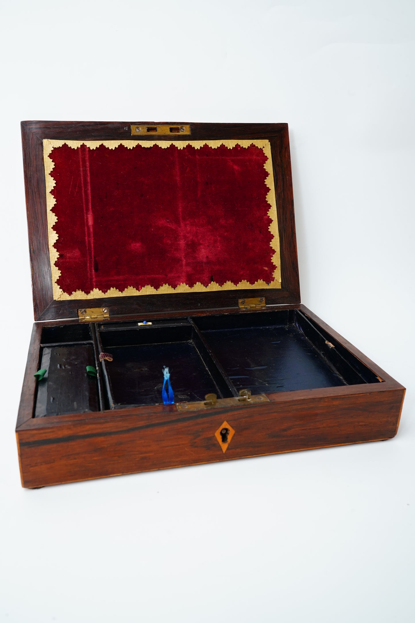 19th Century Antique Parquetry Inlaid Writing Box