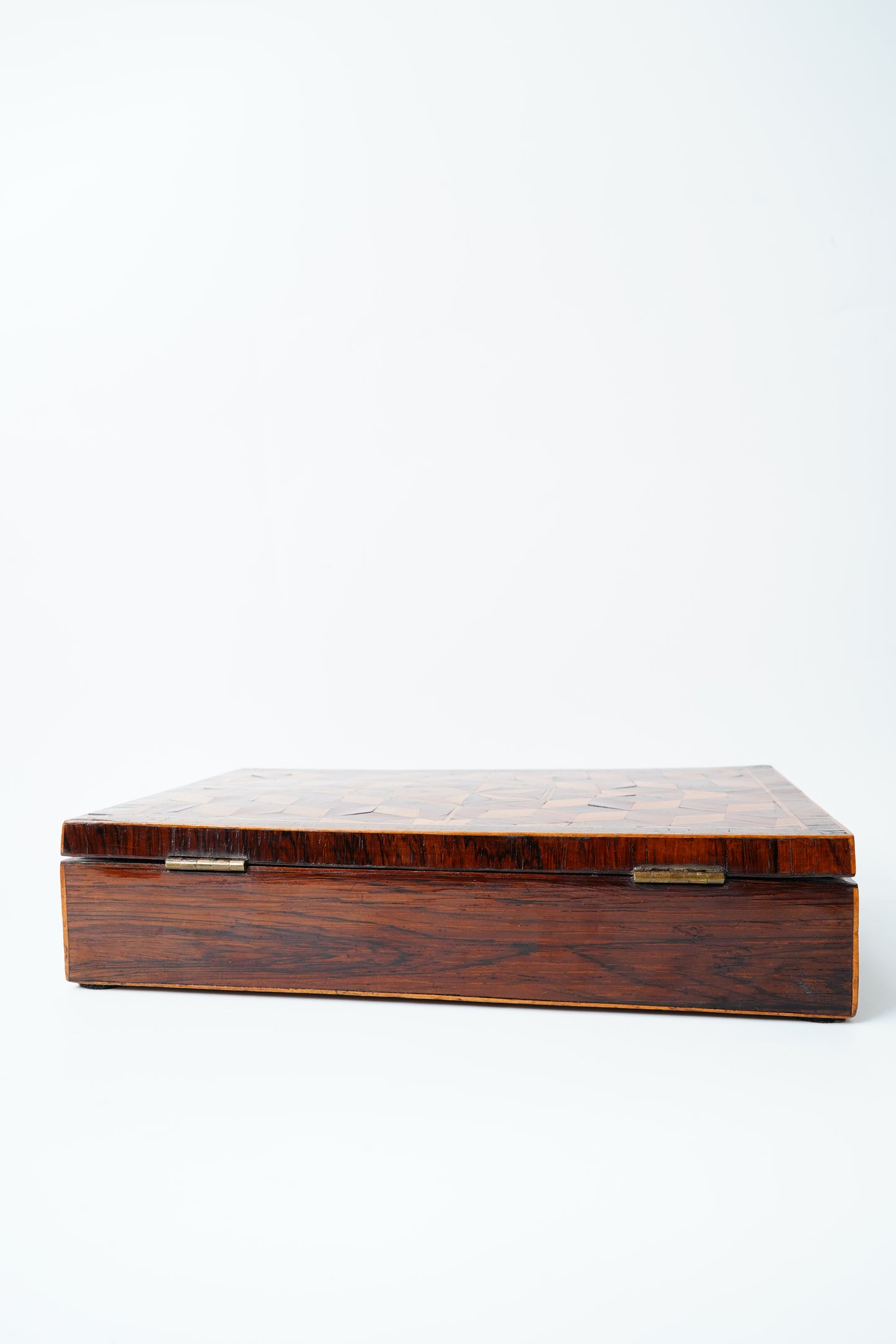 19th Century Antique Parquetry Inlaid Writing Box