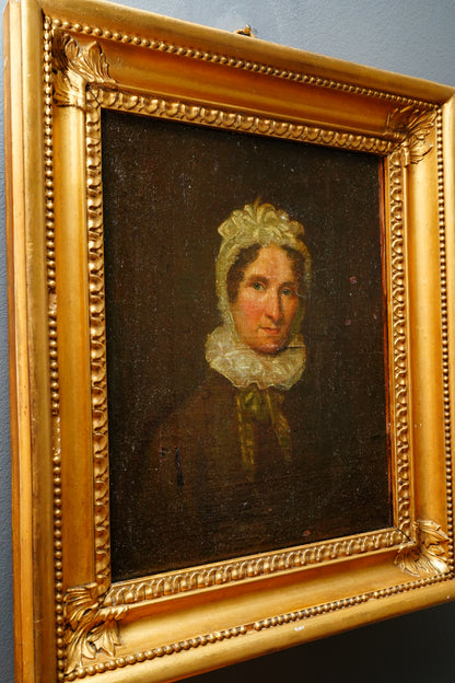 British Portrait of Caroline Gilde Hammond, Oil on Canvas, Circa 1795 to 1835