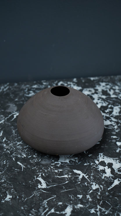 Studio Pottery Vase with Kintsugi-Style Gilded Repair | Signed by Artist, Organic Modern Form