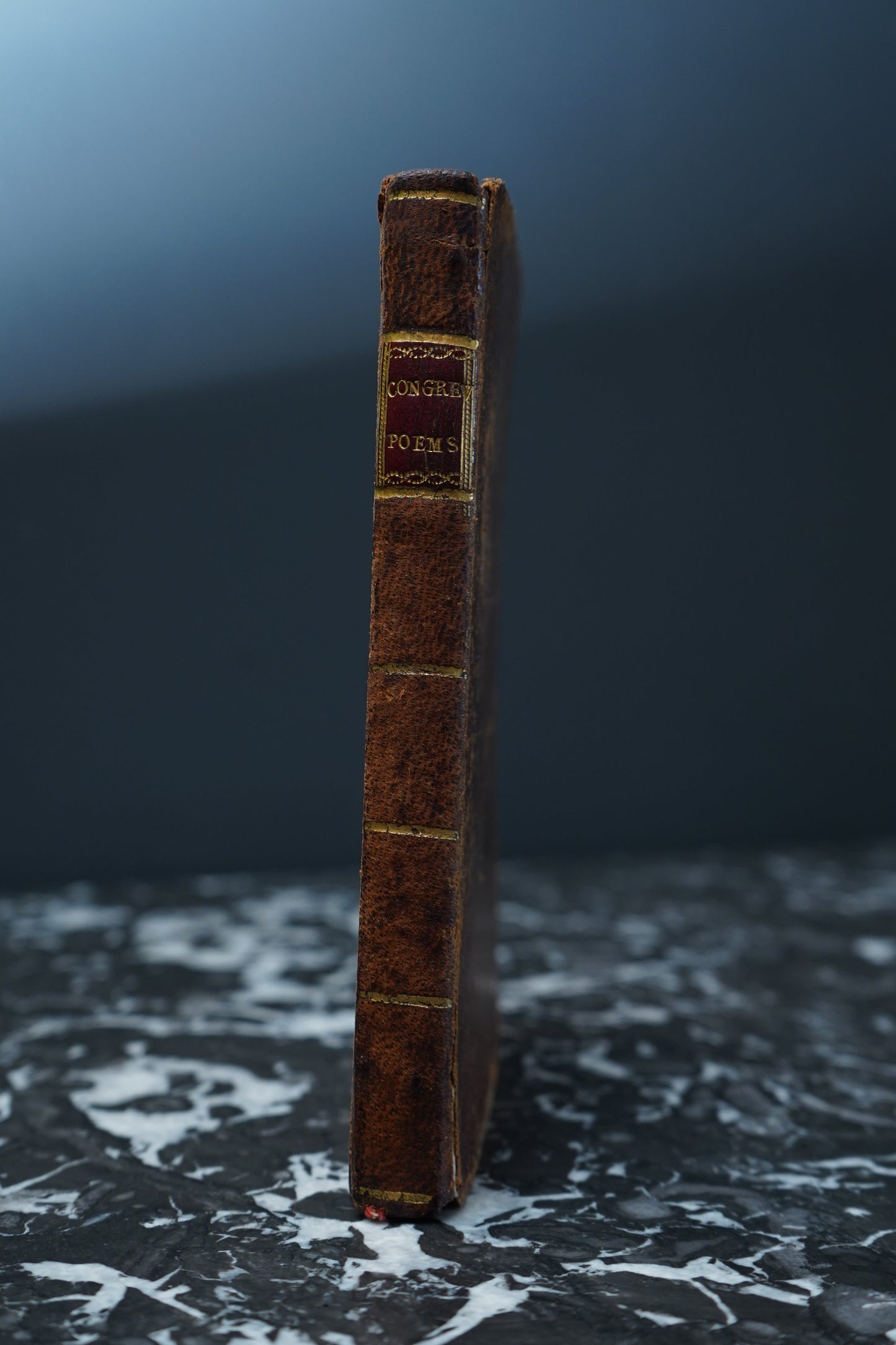 "The Poetical Works of William Congreve" Brown Full Leather Book