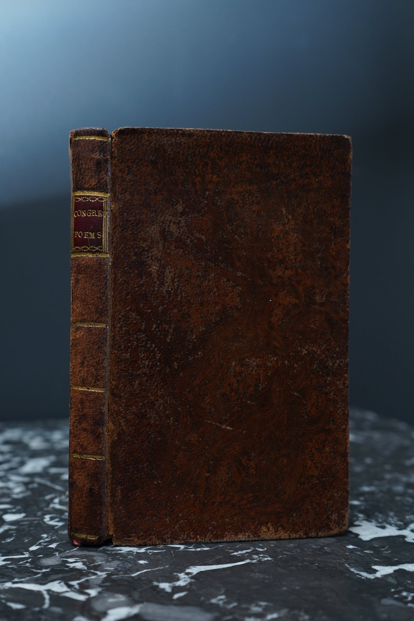 "The Poetical Works of William Congreve" Brown Full Leather Book