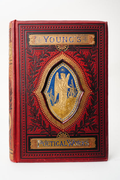Antique Edward Young Poetical Works Illustrated Poetry Book