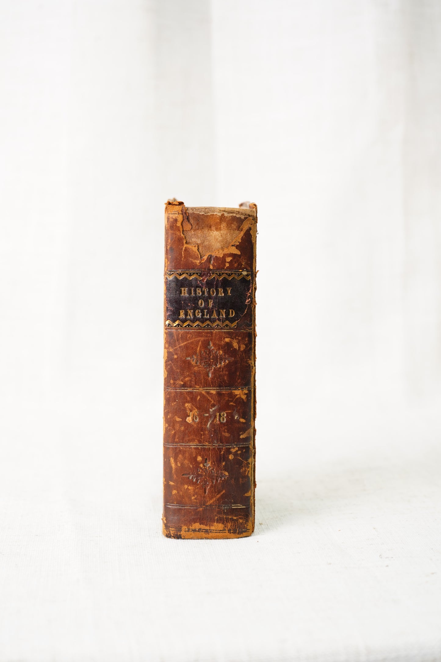 Antique History of England Three Volumes Half Calf Leather 1846