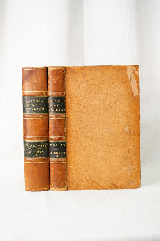 Antique History of George III Two Volumes Half Leather 1828