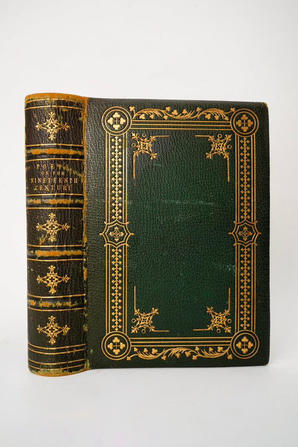 1869 Poets of the Nineteenth Century Full Leather Illustrated Book
