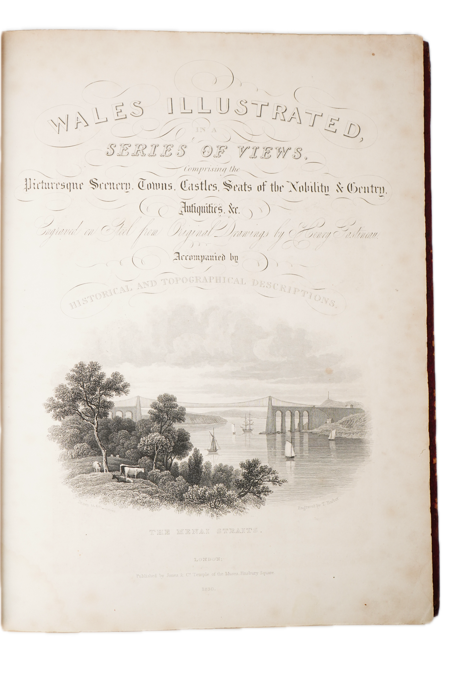 1830 Wales Illustrated Gastineau Full Leather