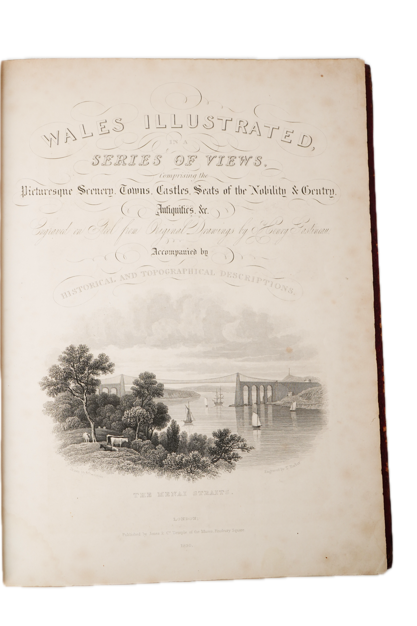 1830 Wales Illustrated Gastineau Full Leather