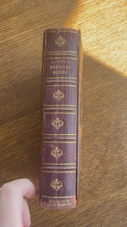 Mauchline Binding 1849 "The Poetical Works of Sir Walter Scott"