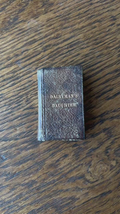 Miniature "The Dairyman’s Daughter" Brown Full Leather Book