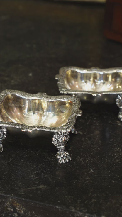 Victorian Silverplate Footed Dish with Rococo Border, Circa 1880