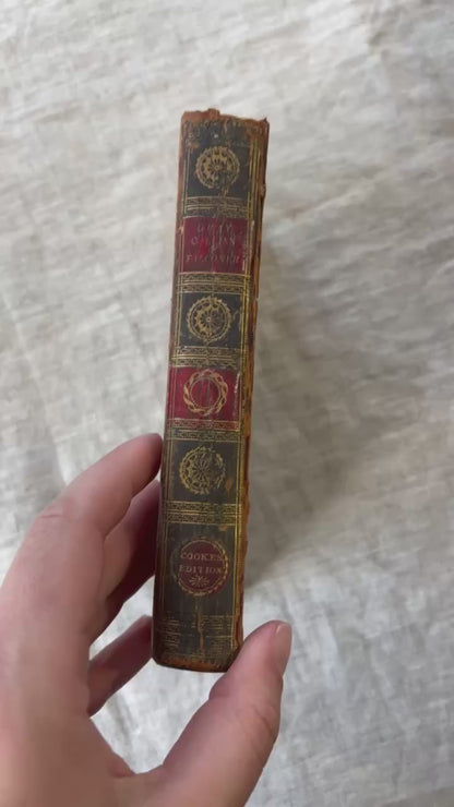 Antique Gray Collins and Falconer Poetical Works Cooke's Edition 1790s Leather Book