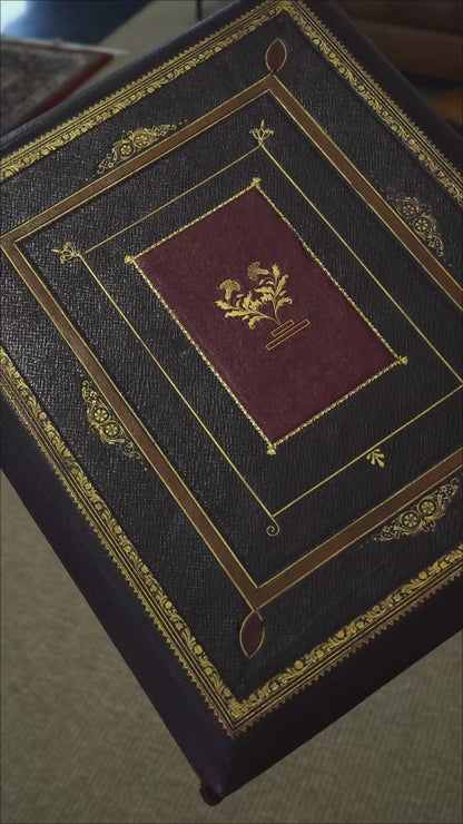 *Reserved* British Christmas 1946 Presentation Folder, Morocco Leather, Illuminated Interior