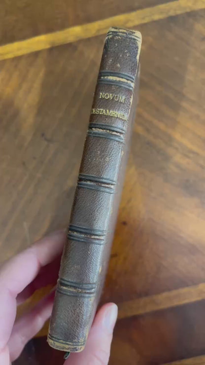 1852 Theodore Beza Novum Testamentum Gauffered Edge Book